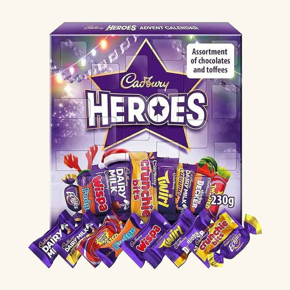 Cadbury Heroes Adventskalender 2026 produktbilde